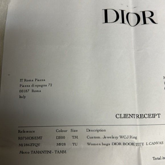 Christian Dior Book Tote Embroidered Canvas Large Blue - Picture 7 of 7